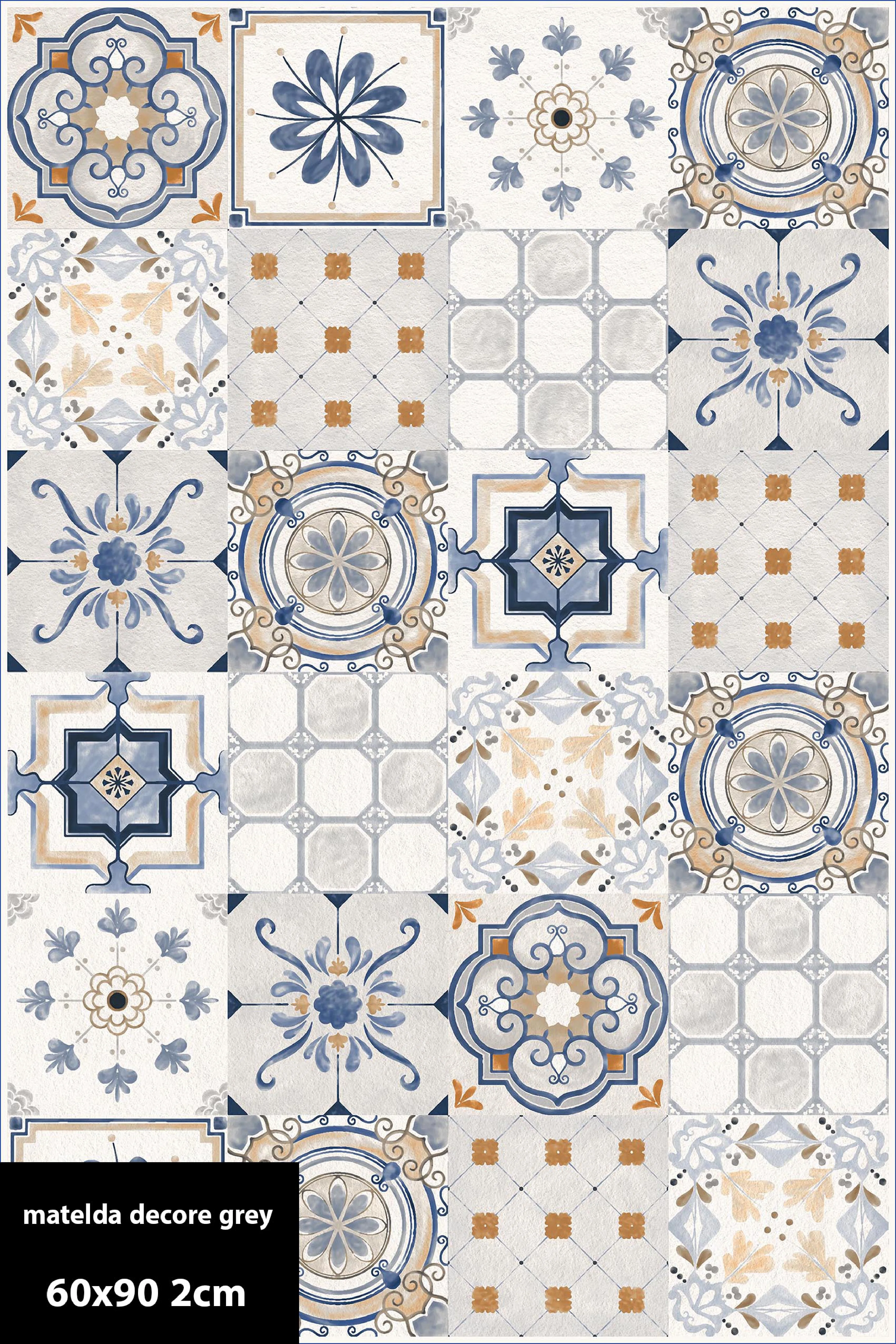 Paving Tiles Matelda Decore Grey